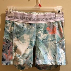 Lululemon spandex shorts with pockets size 4